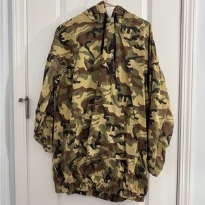 Boohoo Camouflage Jacket Dress with Hood